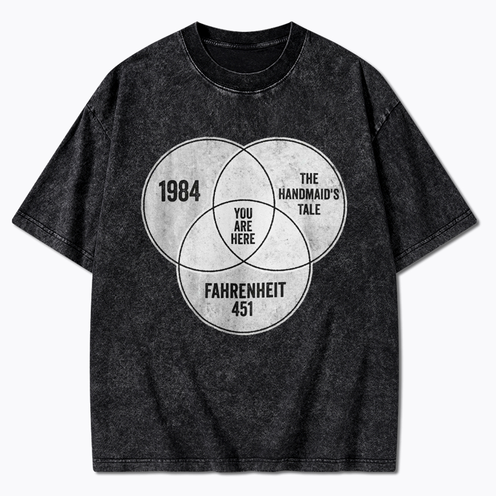 You Are Here Venn Diagram 1984 Washed T-Shirt
