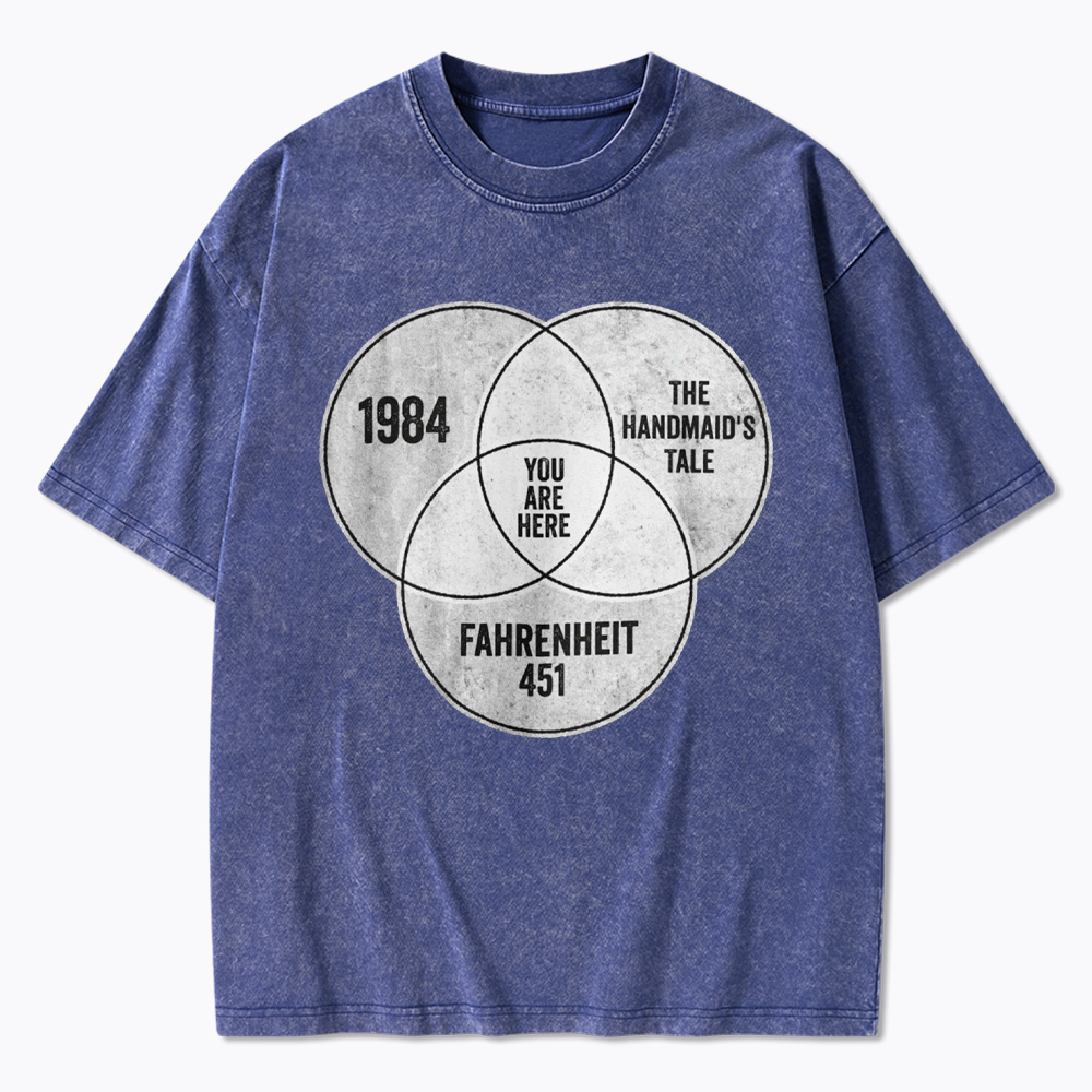 You Are Here Venn Diagram 1984 Washed T-Shirt