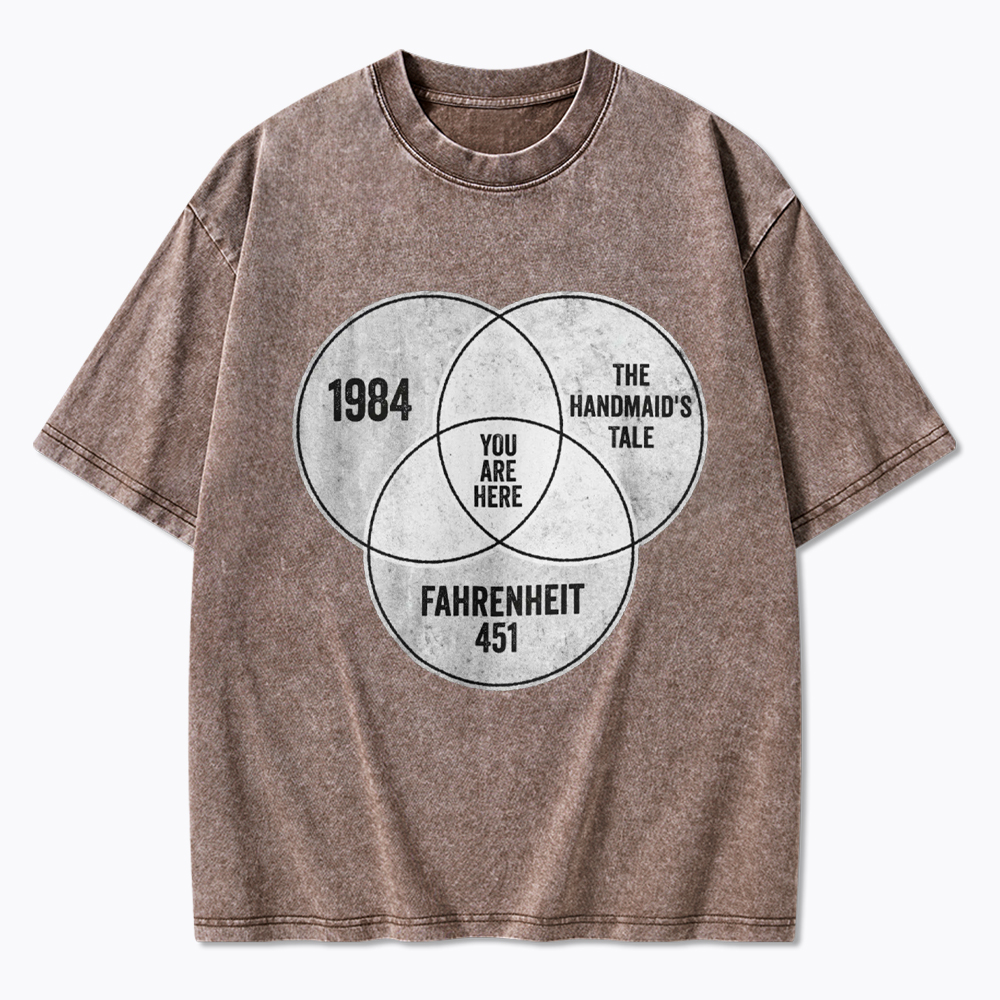 You Are Here Venn Diagram 1984 Washed T-Shirt