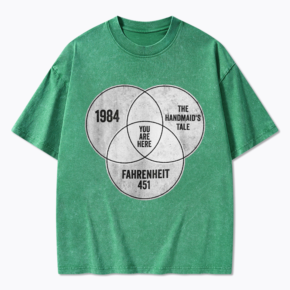 You Are Here Venn Diagram 1984 Washed T-Shirt
