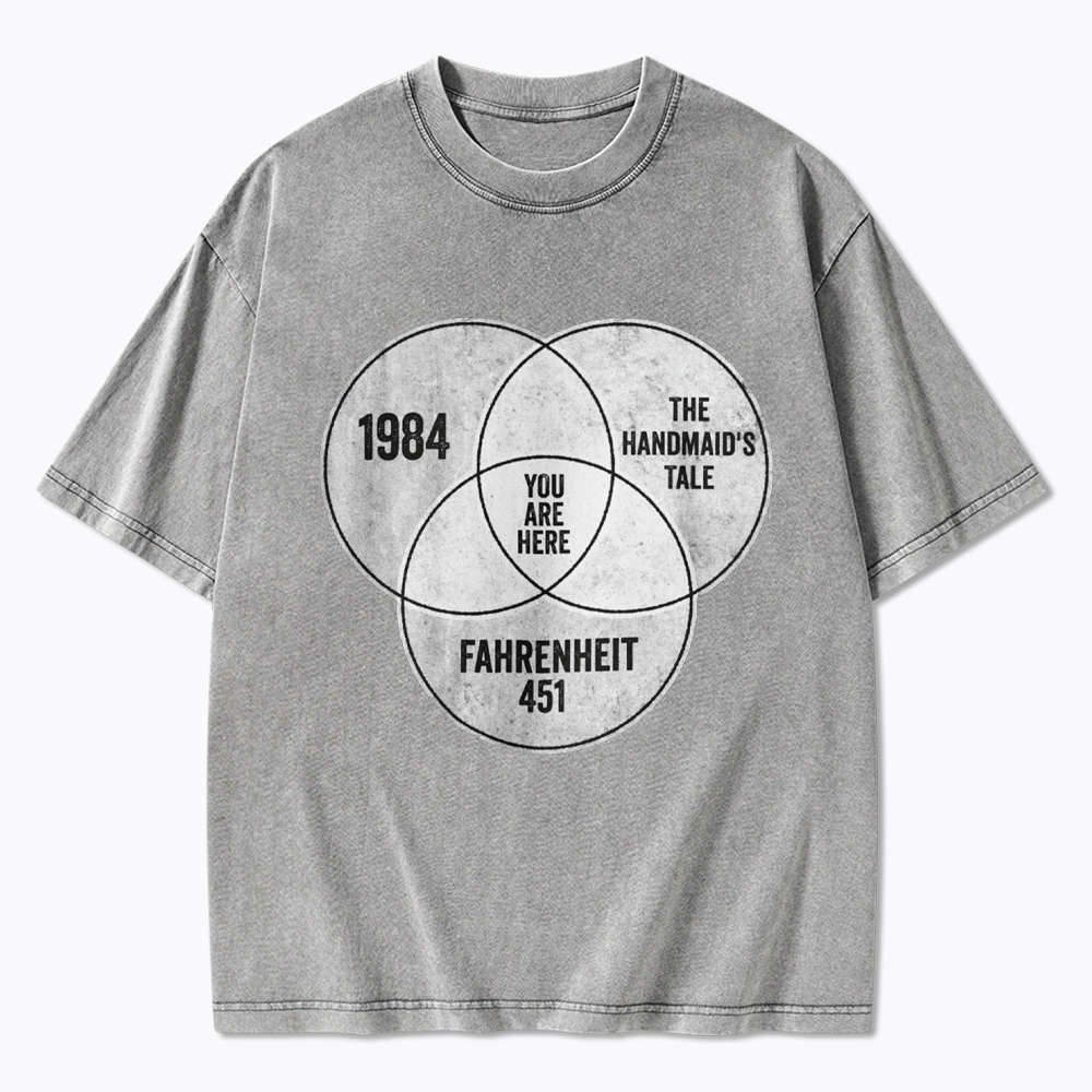 You Are Here Venn Diagram 1984 Washed T-Shirt