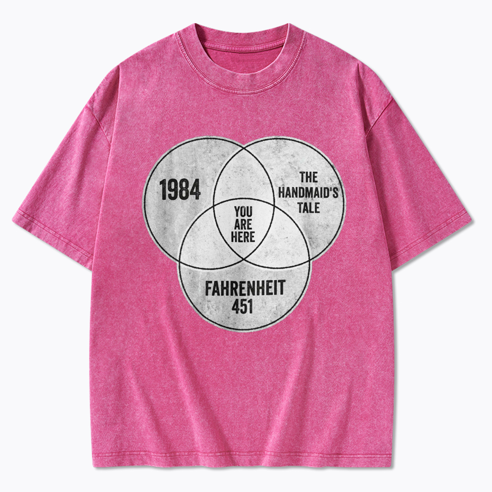 You Are Here Venn Diagram 1984 Washed T-Shirt