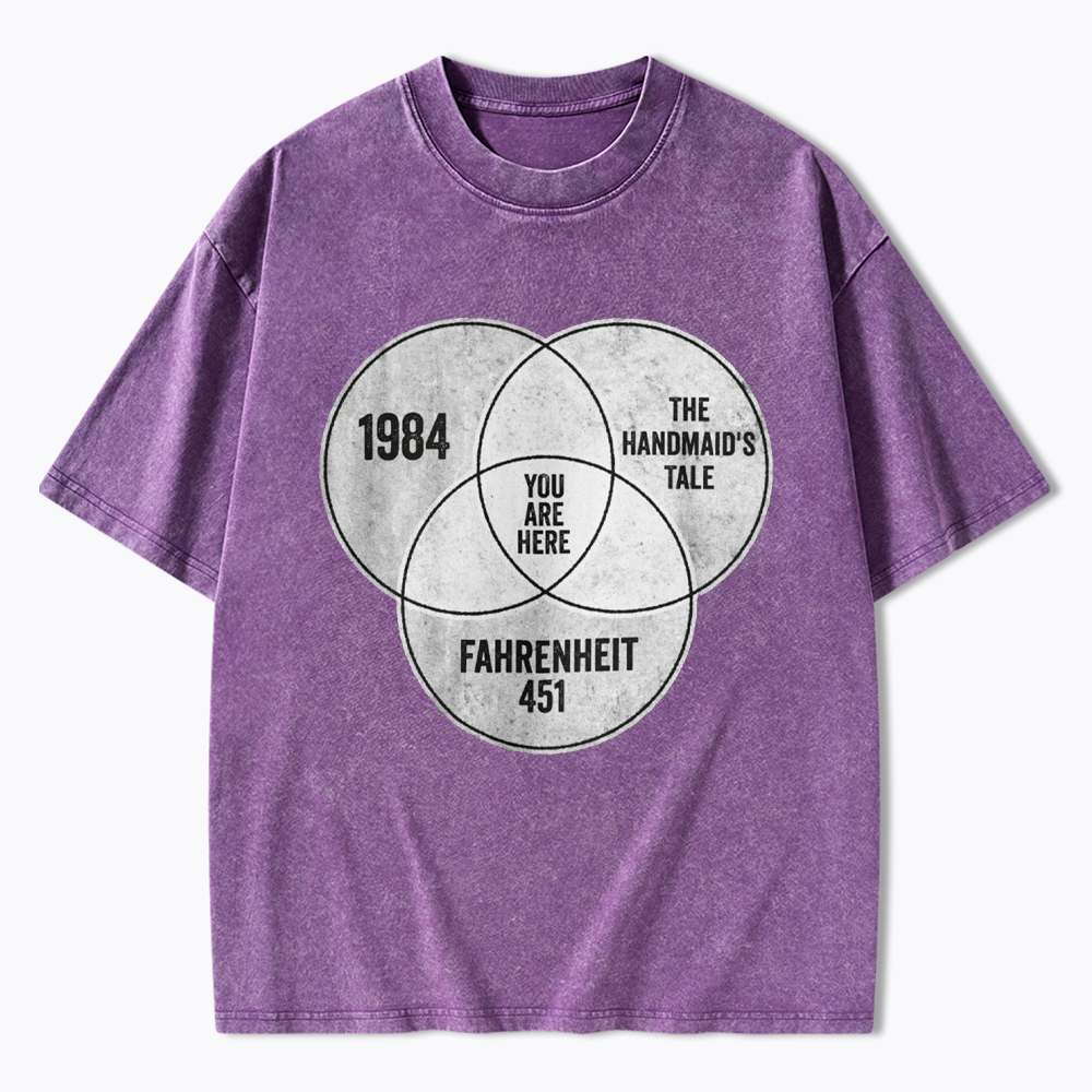 You Are Here Venn Diagram 1984 Washed T-Shirt