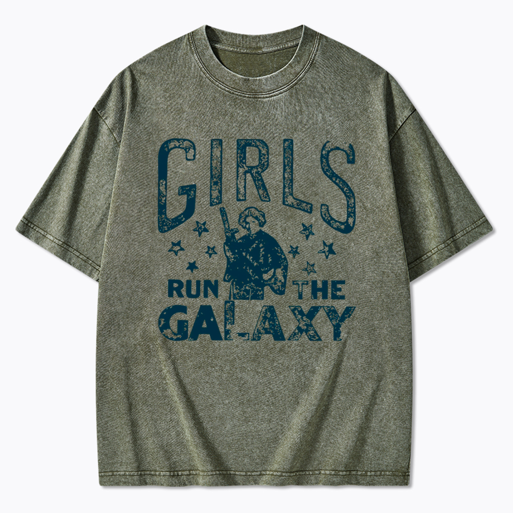 Girls Run The Galaxy Washed T-Shirt