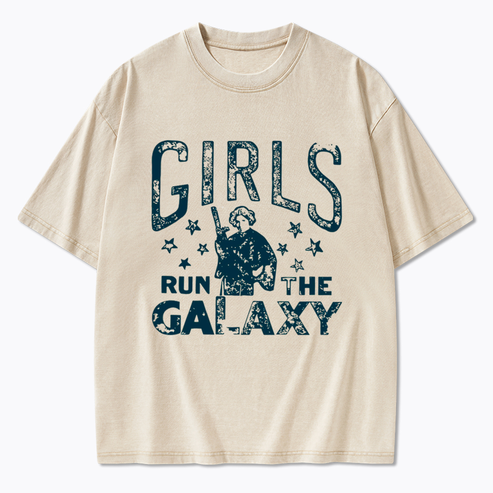 Girls Run The Galaxy Washed T-Shirt