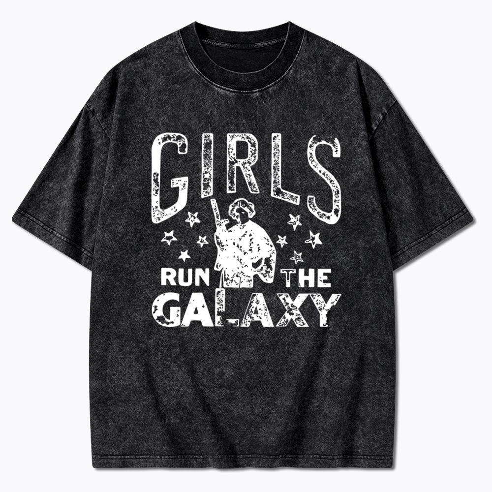 Girls Run The Galaxy Washed T-Shirt
