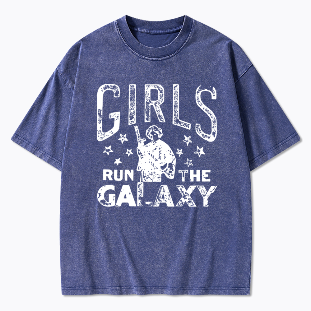 Girls Run The Galaxy Washed T-Shirt