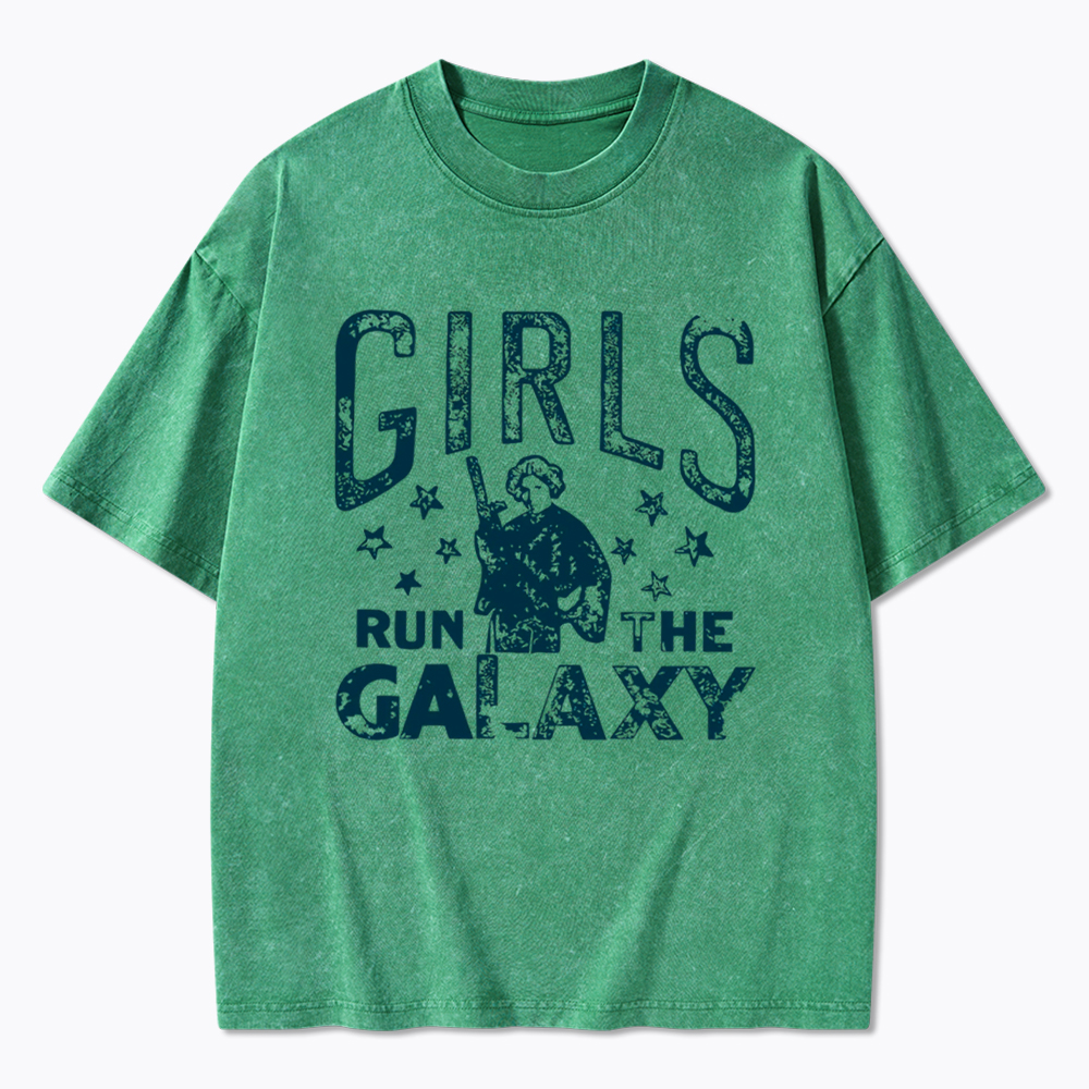 Girls Run The Galaxy Washed T-Shirt
