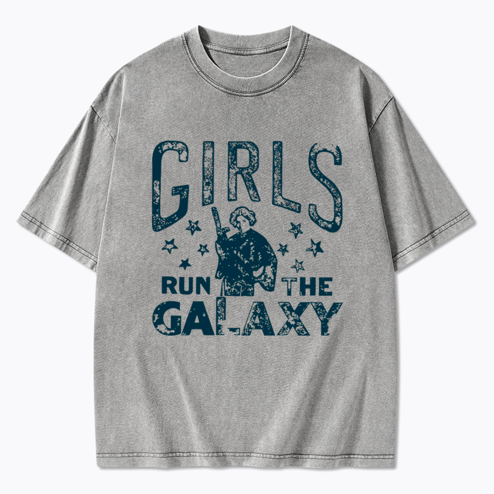 Girls Run The Galaxy Washed T-Shirt