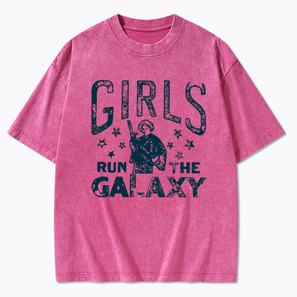 Girls Run The Galaxy Washed T-Shirt