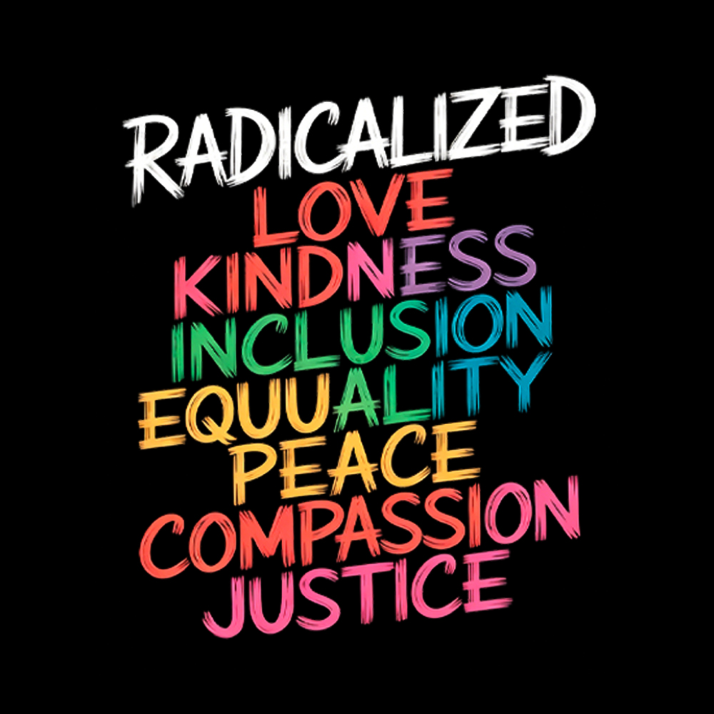 Groovy Radicalized By Basic Decency Feminist LGBT Pride Washed T-Shirt
