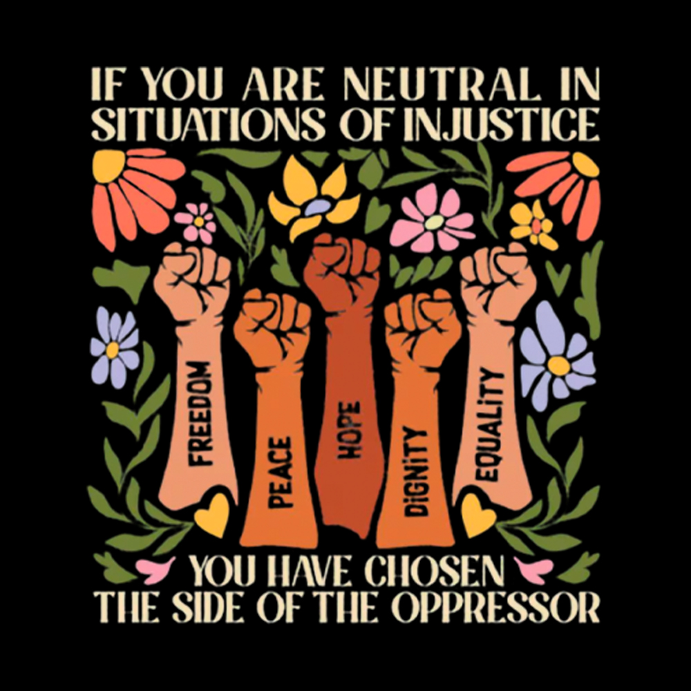 If You Are Neutral In Situations Of Injustice Washed T-Shirt