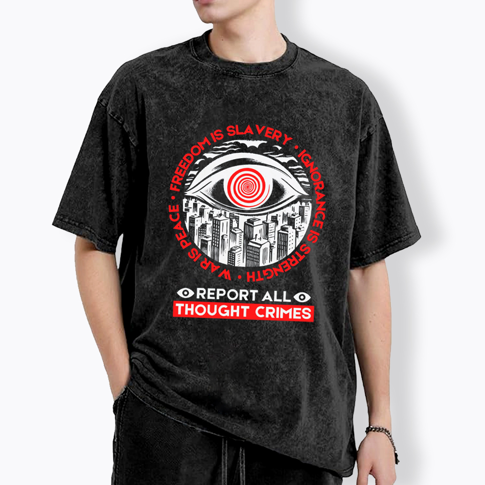 Report All Thought Crimes Washed T-Shirt
