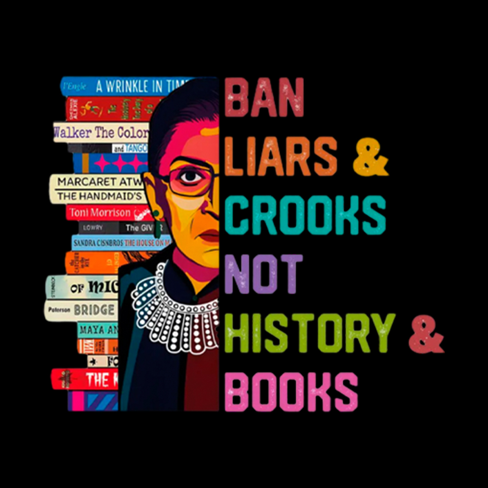 Ban Liars and Crooks Not History and Books Washed T-Shirt