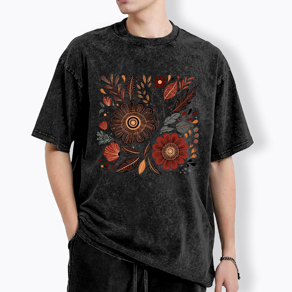 Feminist Wildflower Protest Washed T-Shirt