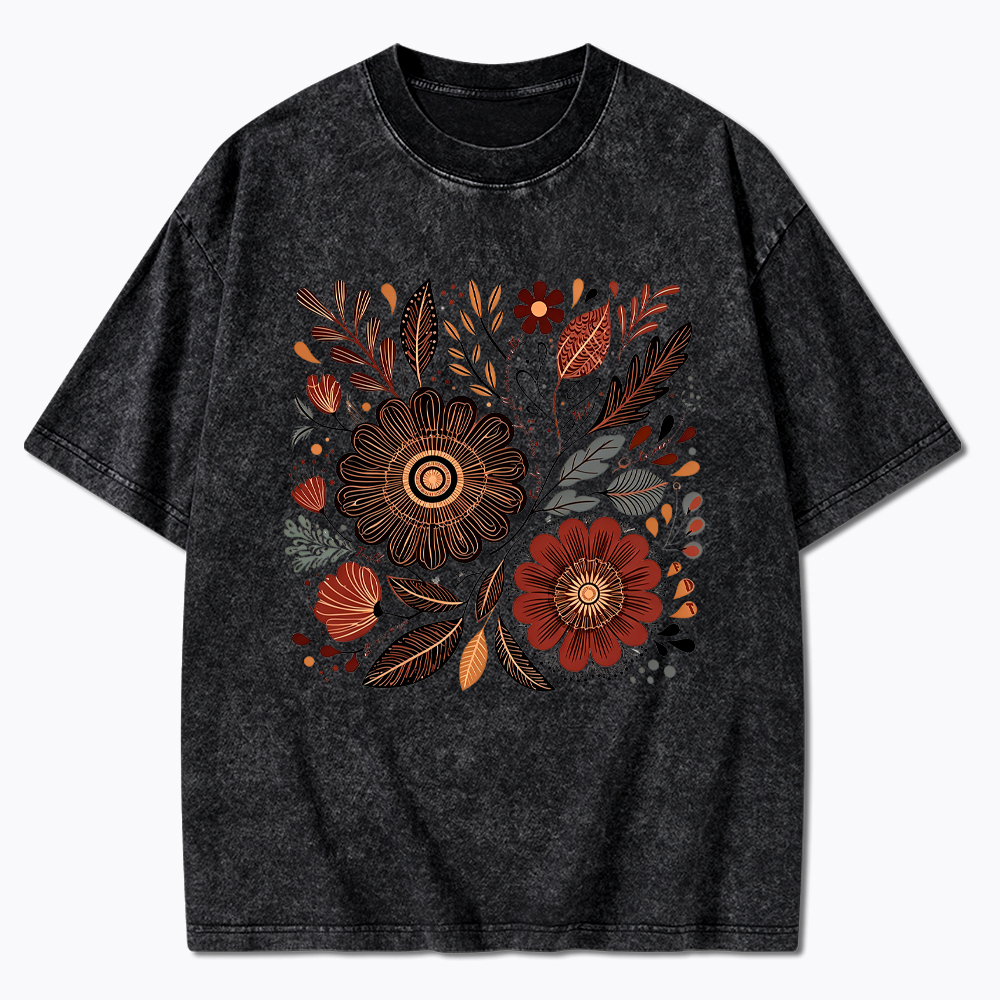 Feminist Wildflower Protest Washed T-Shirt