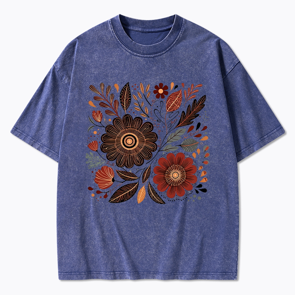Feminist Wildflower Protest Washed T-Shirt