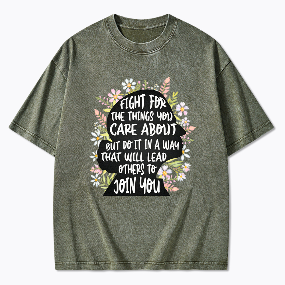 RBG Floral Fight Washed T-Shirt