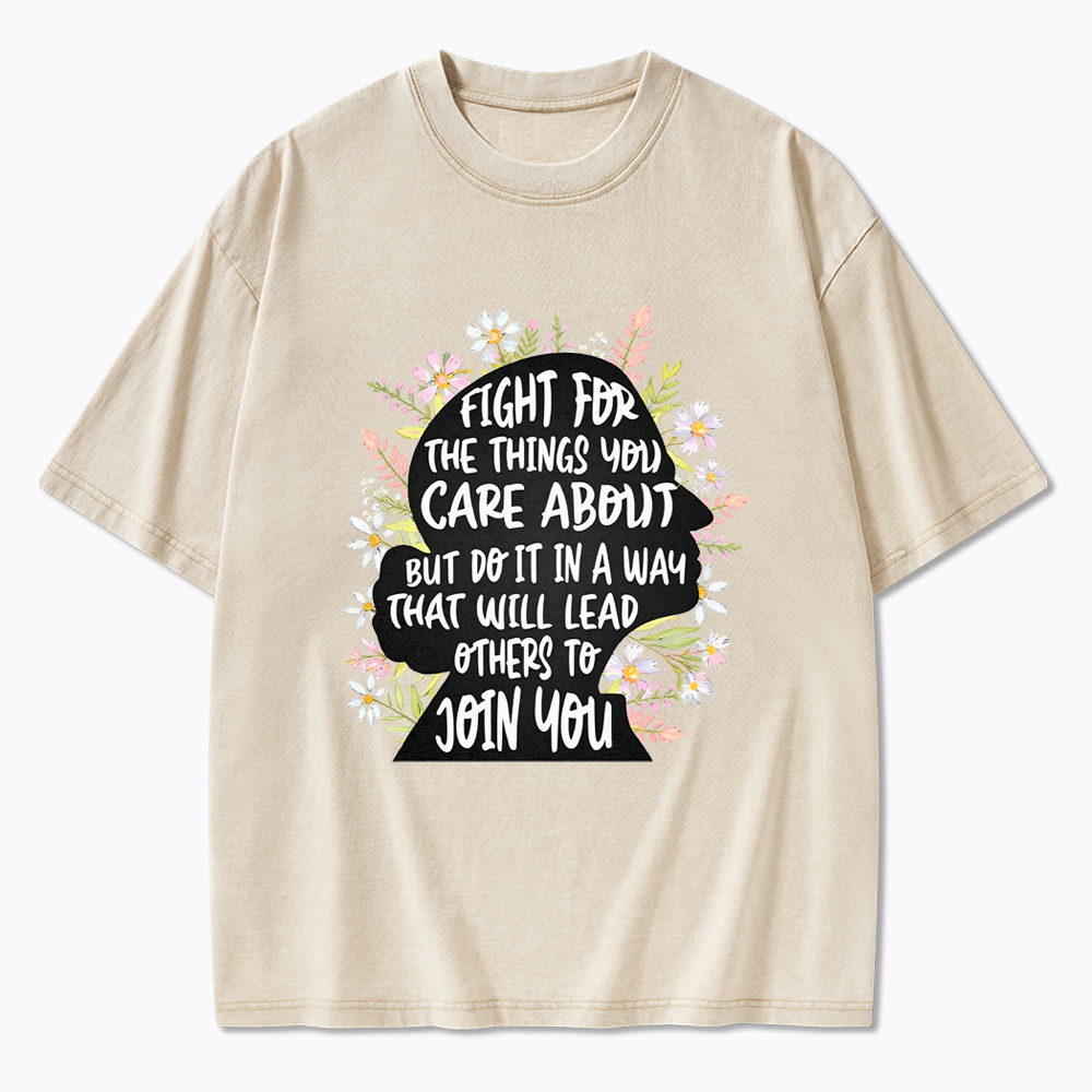 RBG Floral Fight Washed T-Shirt