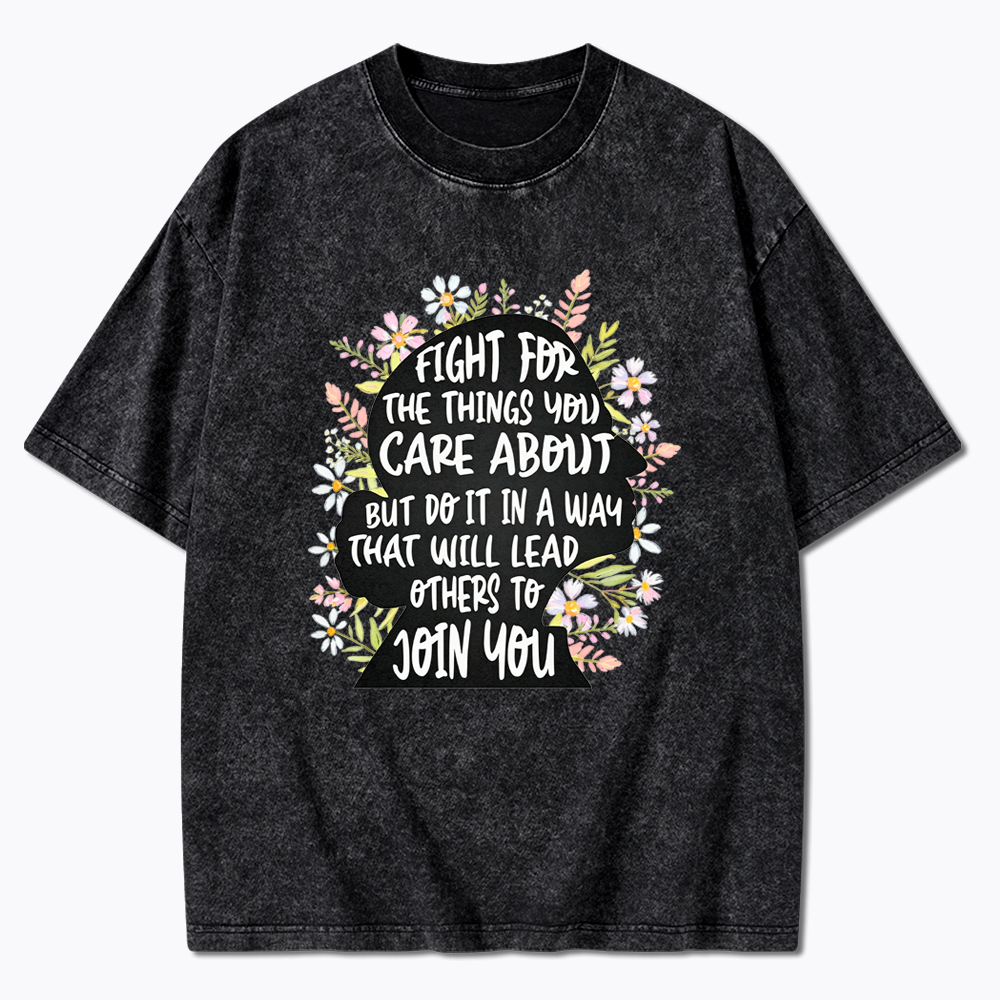 RBG Floral Fight Washed T-Shirt