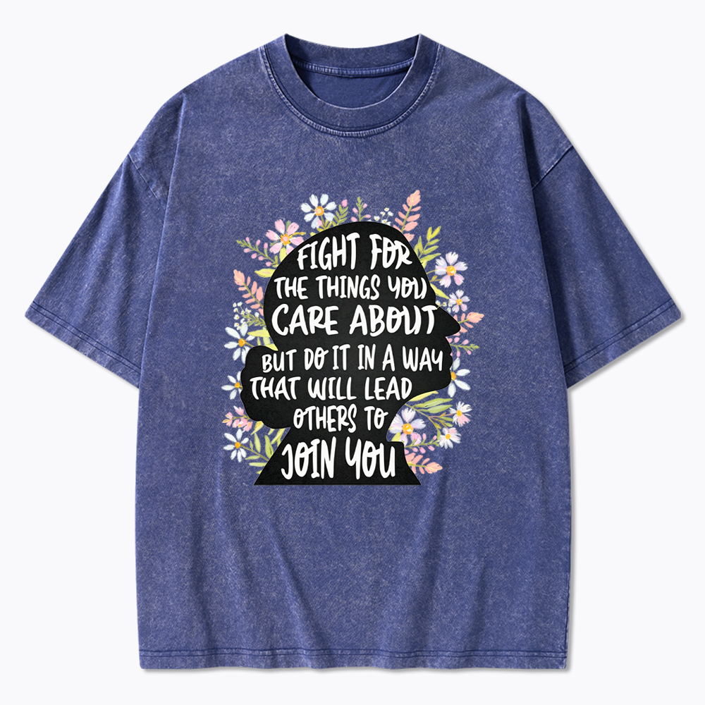 RBG Floral Fight Washed T-Shirt