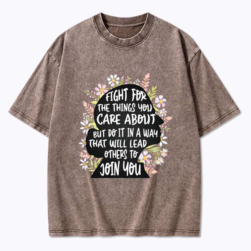 RBG Floral Fight Washed T-Shirt