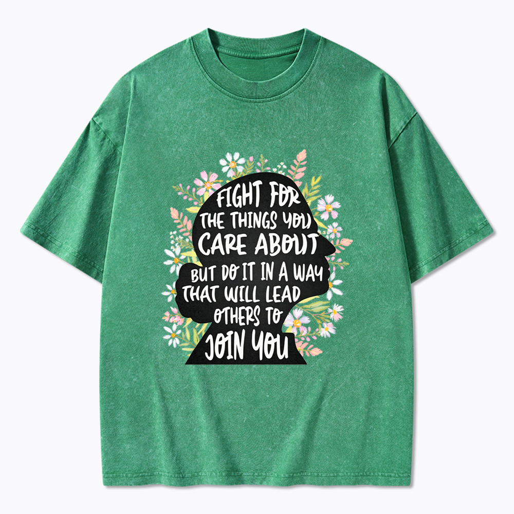 RBG Floral Fight Washed T-Shirt