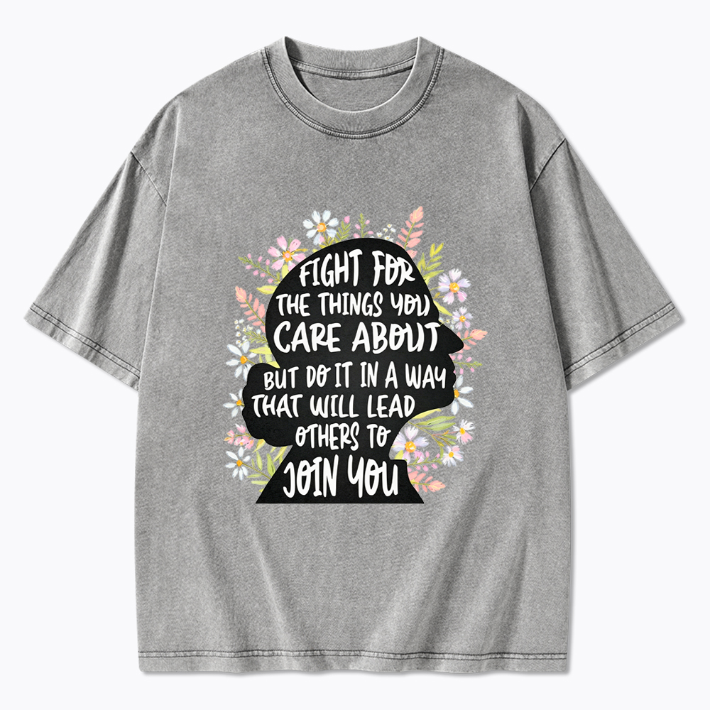 RBG Floral Fight Washed T-Shirt
