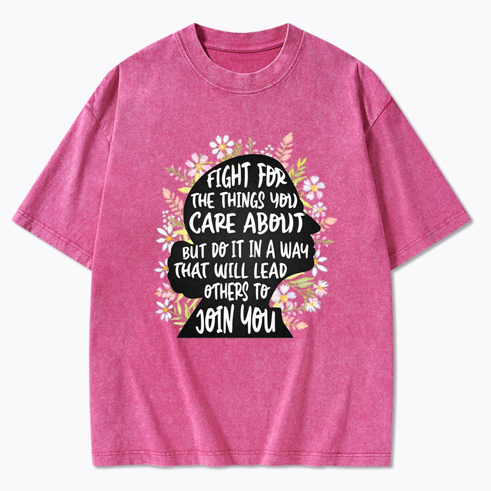 RBG Floral Fight Washed T-Shirt