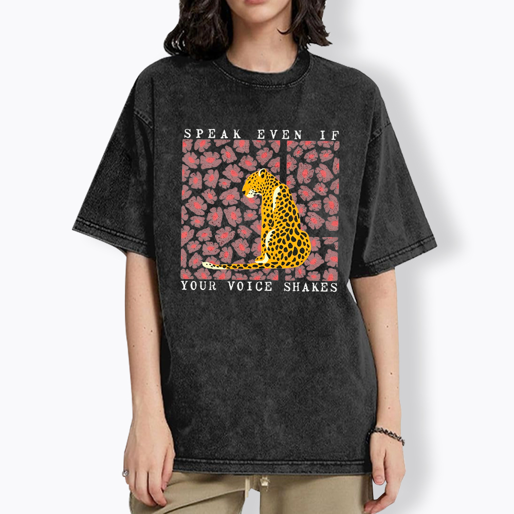 Speak Even If Your Voice Shakes RBG Washed T-Shirt