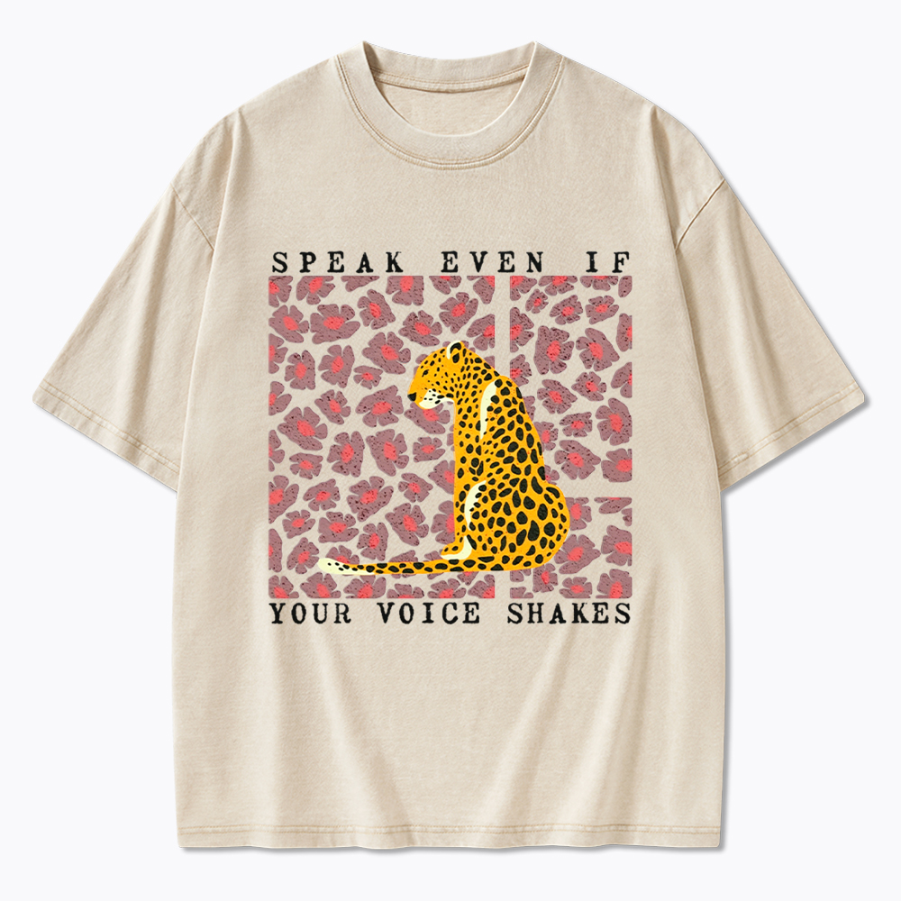 Speak Even If Your Voice Shakes RBG Washed T-Shirt