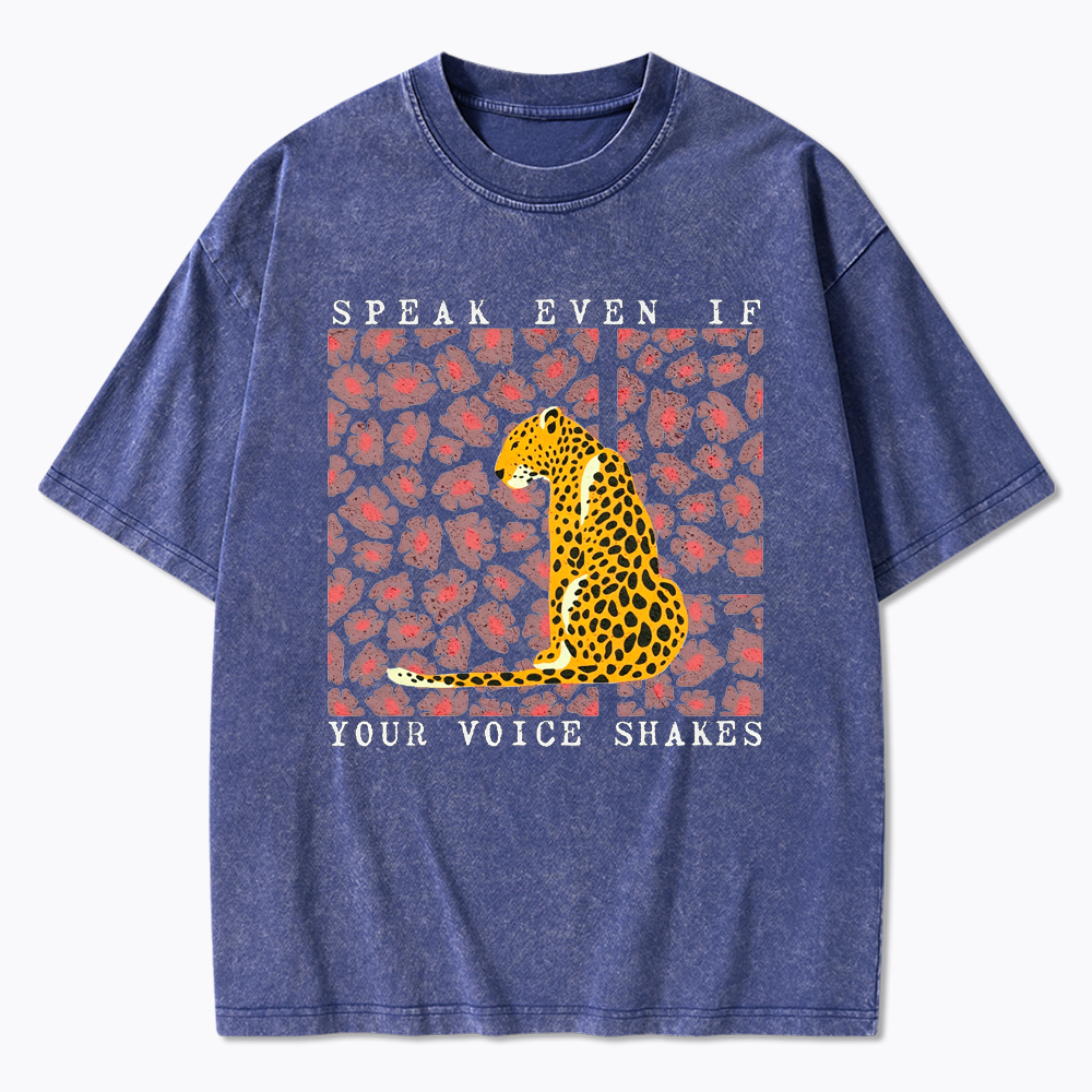Speak Even If Your Voice Shakes RBG Washed T-Shirt