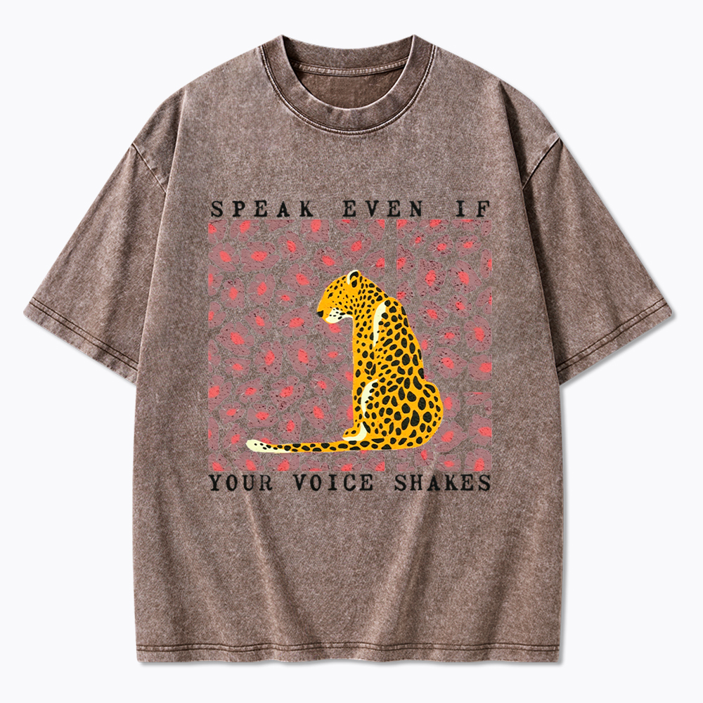 Speak Even If Your Voice Shakes RBG Washed T-Shirt