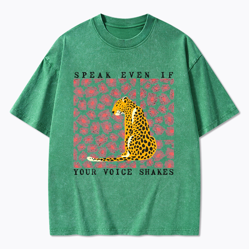 Speak Even If Your Voice Shakes RBG Washed T-Shirt