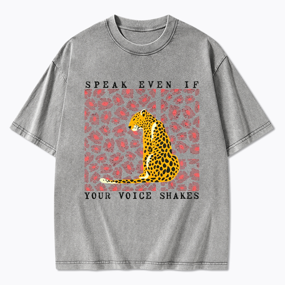 Speak Even If Your Voice Shakes RBG Washed T-Shirt