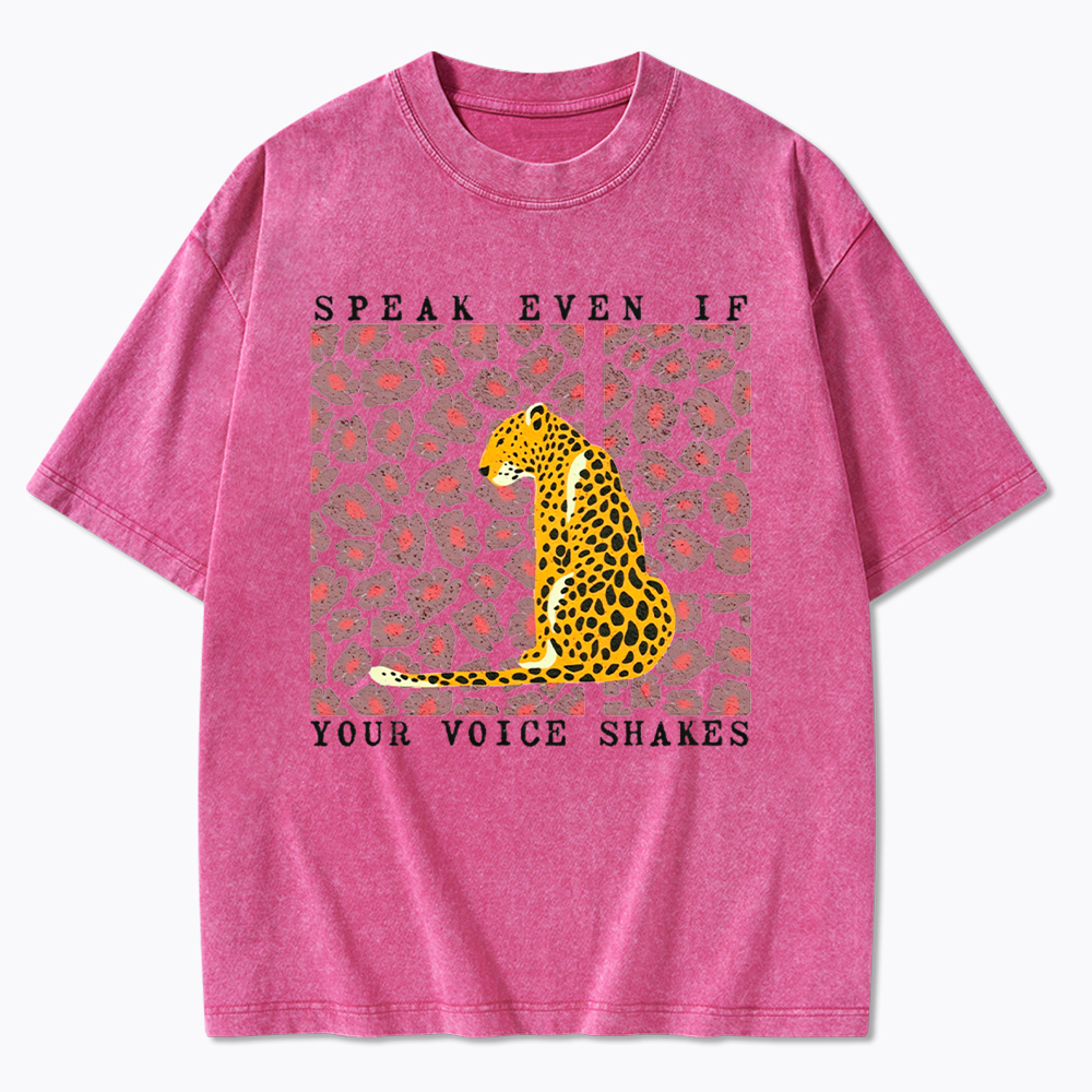 Speak Even If Your Voice Shakes RBG Washed T-Shirt