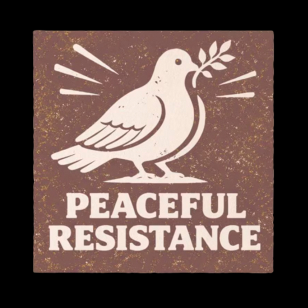 Peaceful Resistance Dove Protest  Washed T-Shirt