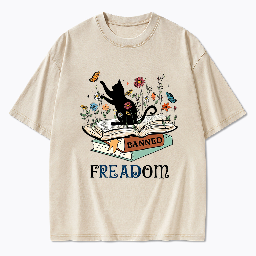 FREADOM Read Banned Books Washed T-Shirt