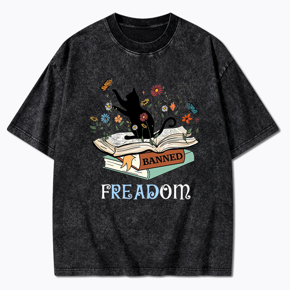 FREADOM Read Banned Books Washed T-Shirt