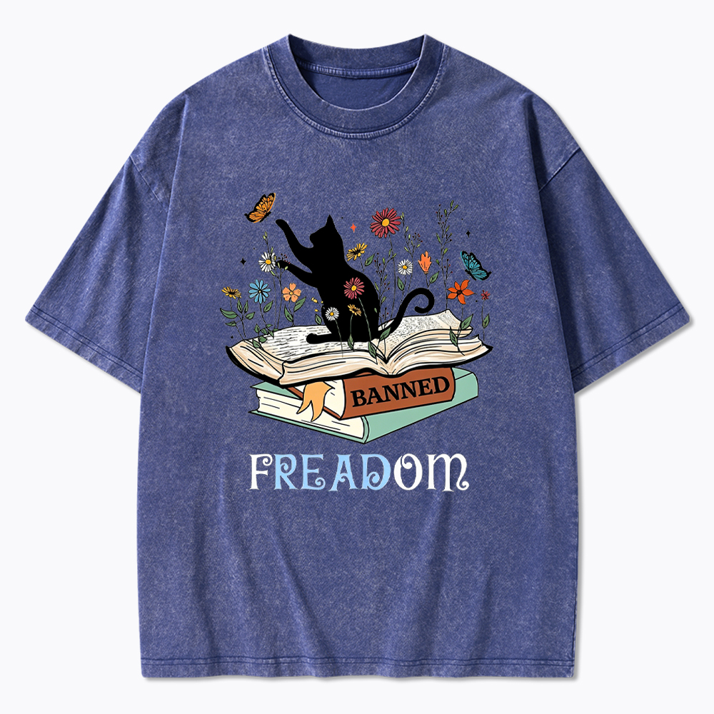 FREADOM Read Banned Books Washed T-Shirt