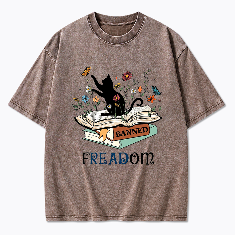 FREADOM Read Banned Books Washed T-Shirt