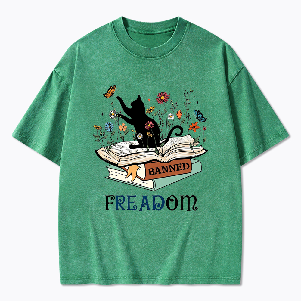 FREADOM Read Banned Books Washed T-Shirt