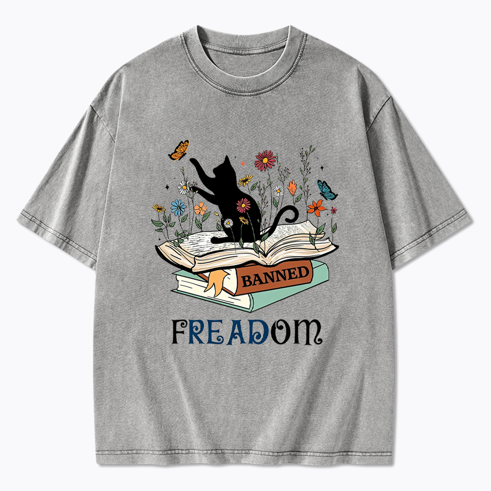 FREADOM Read Banned Books Washed T-Shirt