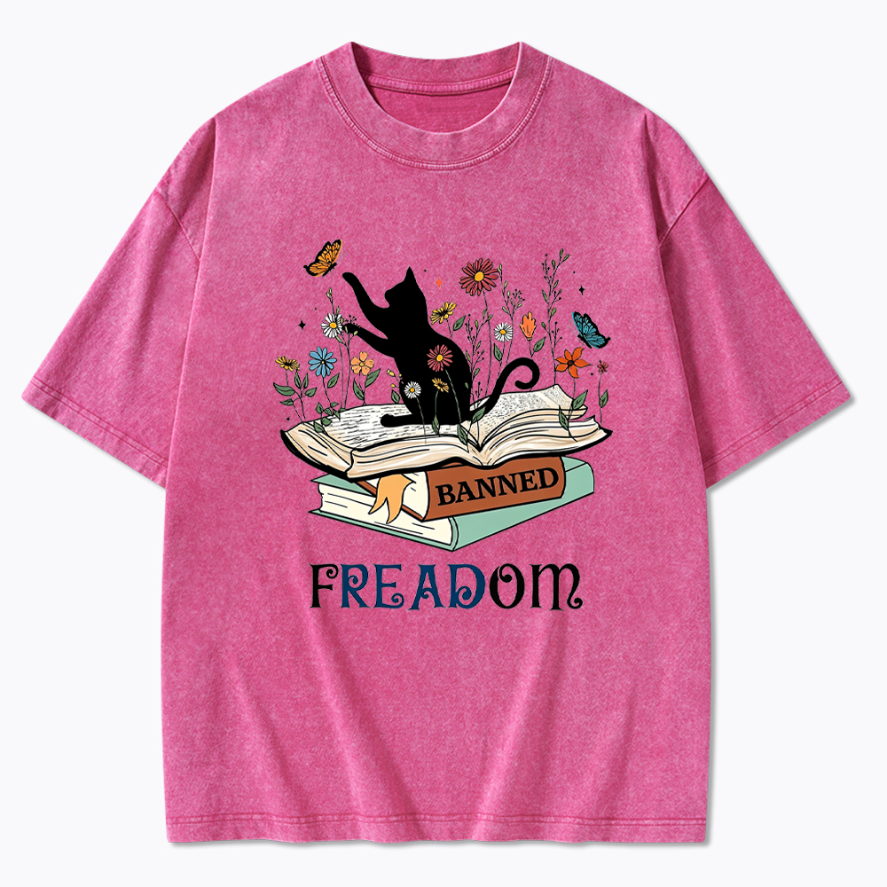 FREADOM Read Banned Books Washed T-Shirt