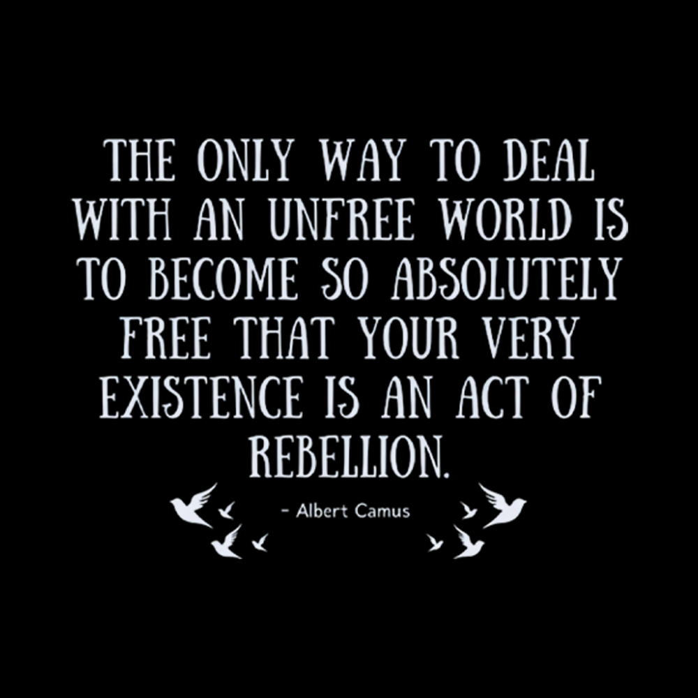 The Only Way to Deal with an Unfree World Quote Washed T-Shirt