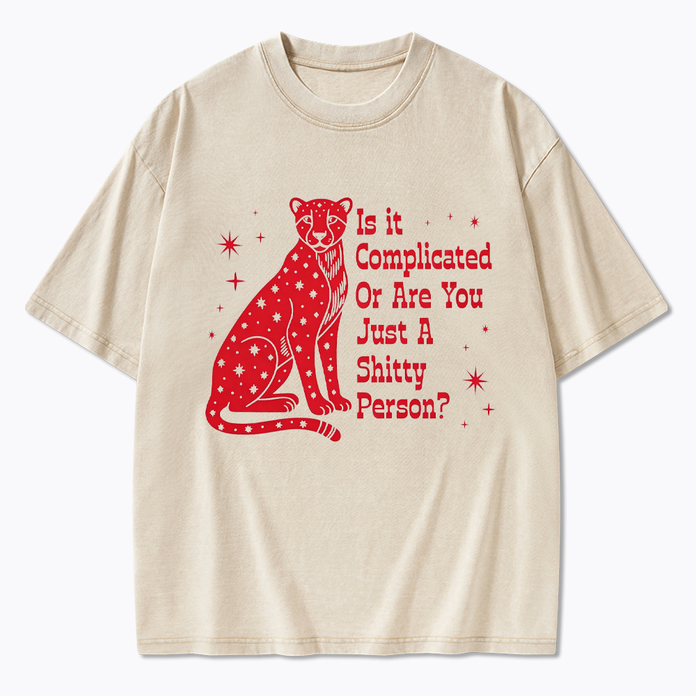 Is it Complicated Or are You Just A Shitty Person Washed T-Shirt