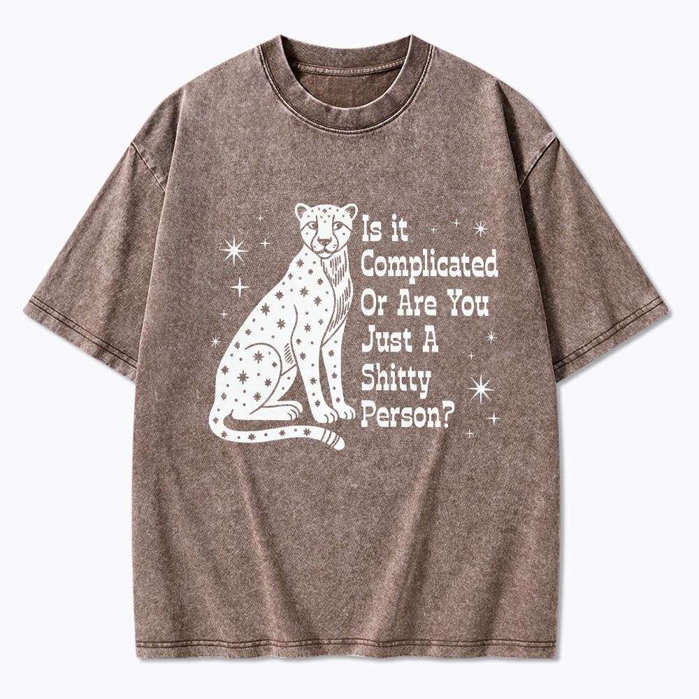 Is it Complicated Or are You Just A Shitty Person Washed T-Shirt