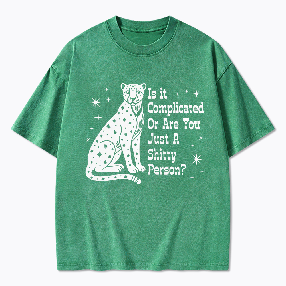 Is it Complicated Or are You Just A Shitty Person Washed T-Shirt
