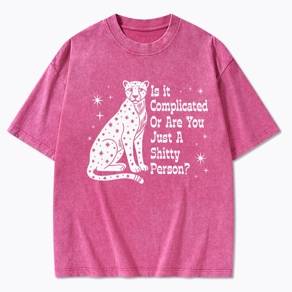 Is it Complicated Or are You Just A Shitty Person Washed T-Shirt