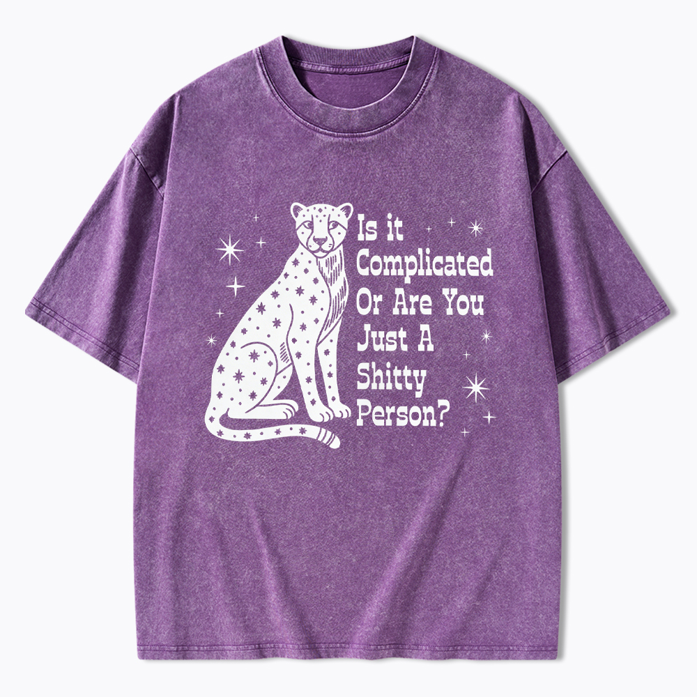 Is it Complicated Or are You Just A Shitty Person Washed T-Shirt